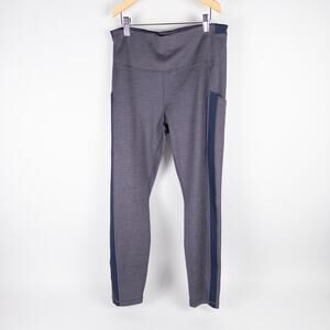 Athleta Ultimate Stash Pocket 7/8 Tights Heather Blue Womens Size M‎